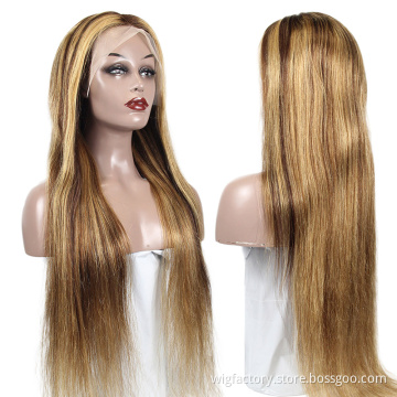 13*4 lace wig wholesale colored lace front human hair wigs transparent lace, cheap price  human hair wig